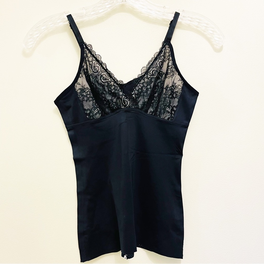 RUBY RIBBON Black Lace Second Skin Cami